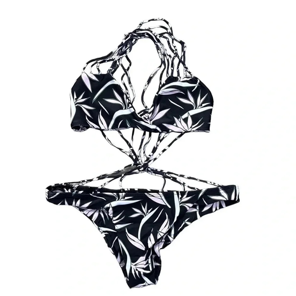 Mikoh Seychelles Monokini One Piece Swimsuit, bird of paradise pink